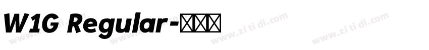 W1G Regular字体转换